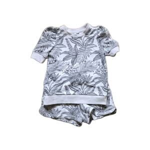 Janie and Jack Palm Terry Shorts Set Sz 8